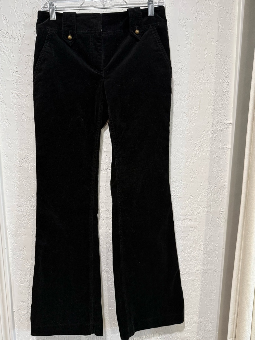 Vintage Andrea Becker Black  Pants  Flare Corduroy fabric Sz 2